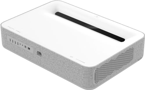 Idealforce 4K Ultra Short Throw Laser TV Home Theatre Projector, 2500 ANSI Lumens, HDR10, Harman Kardon Soundbar, Smart Laser Projector (White/Gray)
