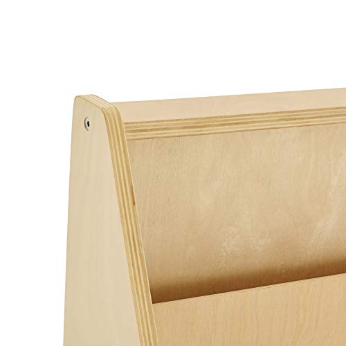 ECR4Kids-ELR-0339 Birch Hardwood Single-Sided Bookcase Display Stand for Kids, 5 Shelves, Natural Birch Hardwood Kids’ Bookshelf, Bookshelf for Kids, GREENGUARD [GOLD] Certified Book Display,15"