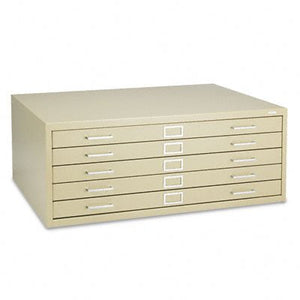 Safco Products 4994TSR Flat File for 36"W x 24"D Documents, 5-Drawer (Additional options sold separately), Tropic Sand