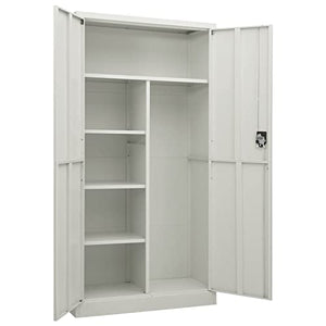 GaRcan Locker Cabinet Light Grey 90x40x180 cm Steel