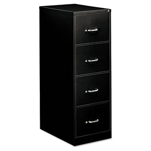 OIF - Vertical File Cabinet, 4-Drawer, Economy, Legal, 26-1/2quot; Depth - Black