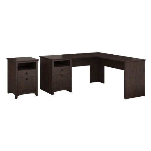Buena Vista L Shaped Desk with 2 Drawer File Cabinet
