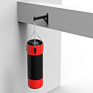 Dip Stands Punching Bag Hangers Wall Mount Steel Heavy Triangle Load-Bearing Design Boxing Punch Bag Bracket with Complete Fitting Screw Strength Training Equipment (Color : Black, Size : 50cm)