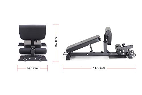 ALTAS Strength 6005B Sissy Squat Black Adjustable Squat Machine Light Commercial Equipment Ab Strength Training Home Gym Workout