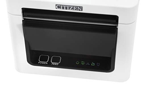 Citizen Thermal Receipt Printer - White USB 2.0 and Bluetooth with Auto-Cutter Prints Ultra High-Speed 300 MM/S. 2 Year Warranty (BRR-CT-E651-WHITE)