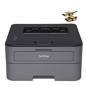 Brother HL-L23 00D Compact Laser Monochrome Printer - Auto Duplex Printing - Up to 26 Pages/Minute - Up to 250 Sheet Paper Input - 2400 x 600 dpi - Hi Speed USB Connectivity + HDMI Cable