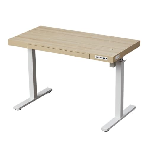 SanzIa Electric Standing Desk with Drawers, USB, 3 Memory Presets, Single Motor Sit Stand Desk - Office/Home Workstation