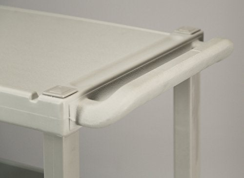 Lakeside 2000 Plastic Utility Cart, Weight Capacity 300 lb, 3 Shelves, 17-1/8" x 32-1/2" x 34-7/8", White