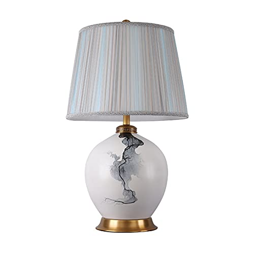SLEEVE Chinese Style White Ceramic Table Lamp - 28.7" Height