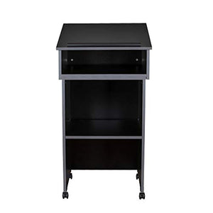 OEF Furnishings Combo Lectern and AV Cart/Lectern Base, Black