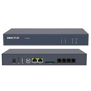 Dinstar VoIP Gateway PBX UC200 8-Ports - Supports 500 SIP, 30 Concurrent Calls