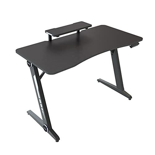 IMIKEYA Computer Desk Z- Shaped Gaming Computer Desk Gamer Workstation Corner Home Office Table
