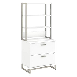 Office by kathy ireland Method Lateral File Cabinet with Hutch in White