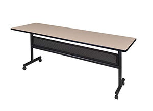 Regency Kobe 84" Flip Top Mobile Training Table - Beige