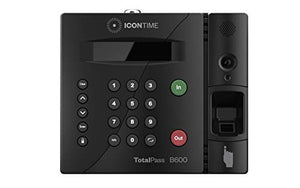 TotalPass B600 Biometric Fingerprint Employee Time Clock | 100% Identity Verification on Every Punch | Connect via USB, Network, Wi-Fi or Web | No Monthly Fees