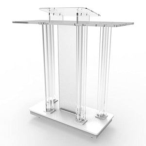 JOuan Acrylic Church Podium Stand with Casters