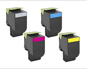 Lexmark 24B6011 24B6008 24B6009 24B6010 XC2130 XC2132 Toner Cartridge Set (Black Cyan Magenta Yellow, 4-Pack) in Retail Packaging
