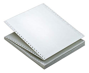 TOPS Continuous Computer Paper, 2-Part Carbonless, Removable 0.5 Inch Margins, 9.5 x 11 Inches, 1650 Sheets, White (5516)