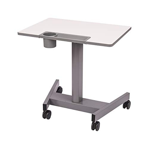 Stand Up Desk Store Pneumatic Adjustable Height Rolling Student Classroom Standing Desk -Gray