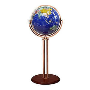 ZANZAN World Globe 16.5” Diameter Large World Globe Floor Standing Educational Earth Globe with Round Wooden Base Geographic Globes for Home Decor Globes (Color : World Globe A)
