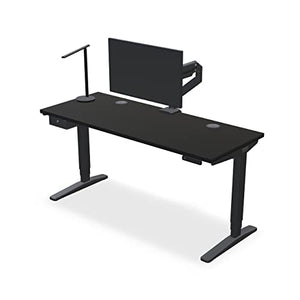 UPLIFTDesk Black Laminate Standing Desk 48x24 inch 2-Leg V2 C-Frame (Industrial Style)