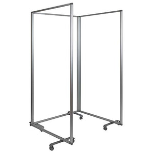 Flash Furniture Raisley Mobile Freestanding Clear Room Divider Sneeze Guard