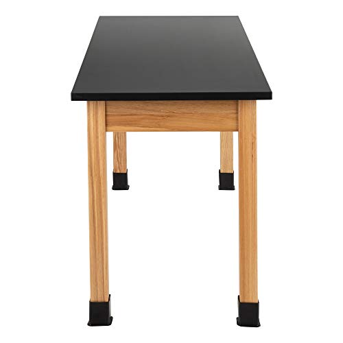 Learniture 24" W x 60" L Science Lab Table with Chemical Resistant Top, Black