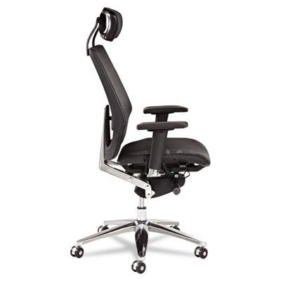 Alera ALEKE4218 K8 Series Ergonomic Multifunction Mesh Chair, Aluminum Base/Frame, Black
