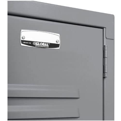 Global Industrial Double Tier Locker 12x15x36 6 Door Unassembled Gray