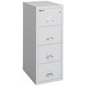 FireKing Fireproof 4-Drawer Vertical Legal File Cabinet - Sand Finish, E-Lock