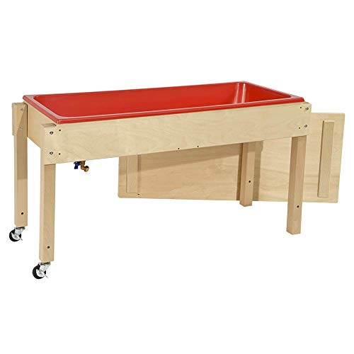 Contender Water and Sandbox Activity Play Table with Lids for Kids Indoor/Outdoor Picnic, Montessori Homeschool Learning Station for Toddlers Sensory Play