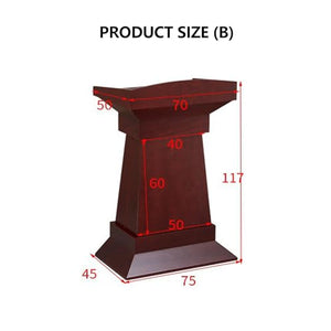 Yadlan Church Podium Stand with Storage - Durable MDF Wood