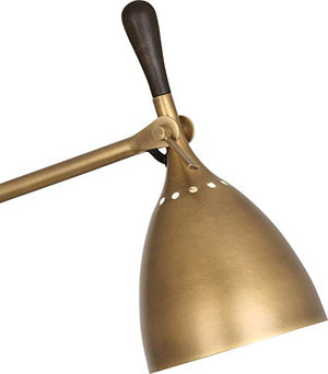 Robert Abbey Ledger Warm Brass Metal Desk Lamp with USB Port