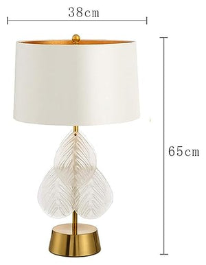 MaGiLL Multifunction Desk Lamp with Glass Crystal Leaves - Blanc Color