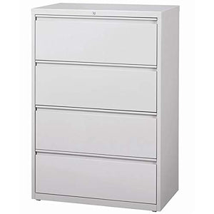 Hirsh HL8000 Series 36" 4 Drawer Lateral File Cabinet in Light Gray