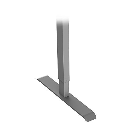 AIMEZO Height Adjustable Desk Electric Sit Stand Desk Home Office Standing Desk with Table (Grey Frame + 47" x 27.56" White Tabletop)