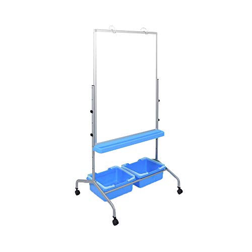 Offex Classroom Chart Stand with Storage Bins