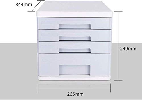 SHABOZ File Cabinets 4 Drawers Plastic Safety Cabinet H249xW344xL265mm