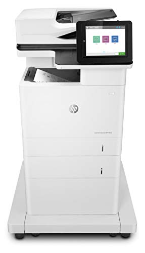 HP LaserJet Enterprise MFP M635fht Monochrome Multifunction Printer with Extra Paper Tray and Wheeled Stand (7PS98A)