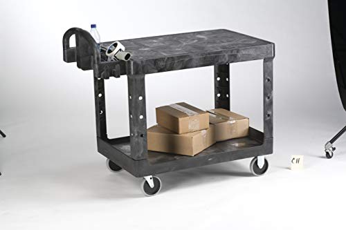 Rubbermaid Commercial Products 2-Shelf Utility Cart, Medium, 500 lbs. Capacity