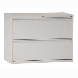Sandusky Lee LF8F302-05 800 Series 2 Drawer Lateral File Cabinet, 19.25" Depth x 28.375" Height x 30" Width, Dove Gray