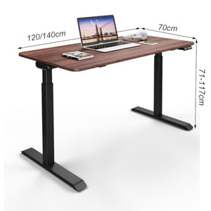 SanzIa Electric Sit Stand Up Desk with 4 Memory Presets, USB, Type-C Port (Color: A, Size: 120 * 70 * 71-117cm)
