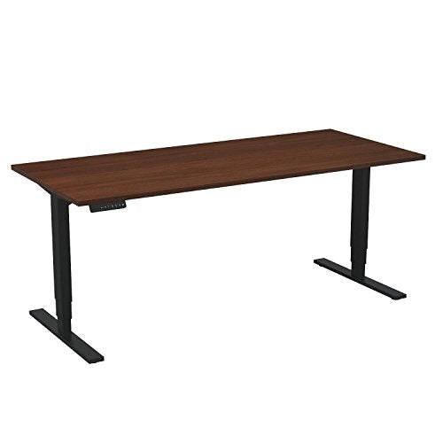 Move 80 Series 72W Height Adjustable Standing Desk in Hansen Cherry with Black Base