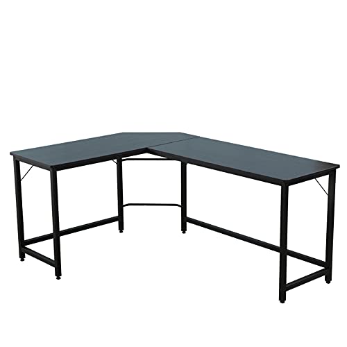 L-Shaped Gaming Computer Desk, Modern Corner Laptop Desk Study Table Workstation Home Office Desk, Black