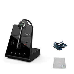 Global Teck Worldwide Jabra Engage 65 Wireless Headset Bundle - PC/Deskphone, USB, Lifter - Skype for Business Compatible - 13 Hour Battery, Busy Light, Connect 2 Devices