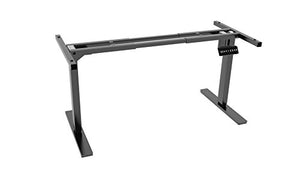 Ergo Elements Height Adjustable Electric Standing Desk with 60" Top 4 Memory Buttons LED Display, Black with Black Top
