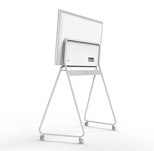 Vibe Interactive Whiteboard Stand, Portable Smart Digital Monitor Holder for 55" Touchscreen Collaboration Smart Whiteboard, on Wheeles (White)