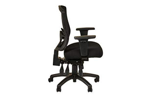 Alera ALEET4217 Etros Series Mid-Back Multifunction with Seat Slide Chair, Black
