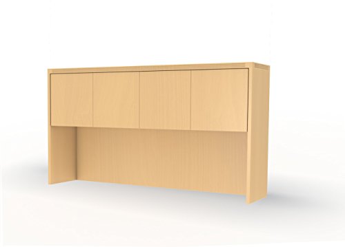Mayline AHW60LMA Aberdeen 60"W Hutch Cabinet with Wood Doors, Maple Tf