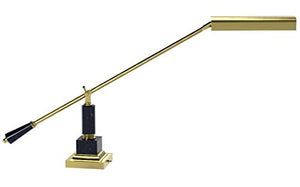 House Of Troy P10-190-M Counter Balance 20-Inch Portable Fluorescent Short Arm Lamp, Polished Brass and Black Marble